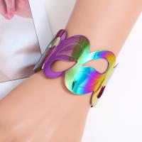 Zinc Alloy Cuff Bangle plated fashion jewelry & for woman multi-colored nickel lead & cadmium free 60*45mm Sold By Lot