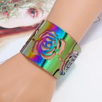 Zinc Alloy Cuff Bangle plated fashion jewelry & for woman multi-colored nickel lead & cadmium free 60*50mm Sold By Lot