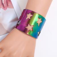 Zinc Alloy Cuff Bangle plated fashion jewelry & for woman multi-colored nickel lead & cadmium free 60*50mm Sold By Lot