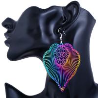 Tibetan Style Drop Earrings, plated, fashion jewelry & for woman & hollow, multi-colored, nickel, lead & cadmium free, 70*55mm, 2Pairs/Lot, Sold By Lot