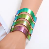 alliage de zinc bracelet manchette, Placage, bijoux de mode & pour femme, multicolore, protéger l'environnement, sans nickel, plomb et cadmium, 65*70mm, 2PC/lot, Vendu par lot