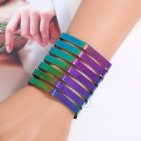 Zinc Alloy Cuff Bangle plated fashion jewelry & for woman multi-colored nickel lead & cadmium free 62*58mm Sold By Lot