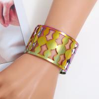 Zinc Alloy Cuff Bangle plated fashion jewelry & Unisex multi-colored nickel lead & cadmium free 62*45mm Sold By Lot