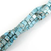 Impression Jasper Beads Cube natural skyblue Approx Sold Per Approx 16 Inch Strand