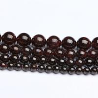 Natural Garnet Beads, Round, polished, DIY & different size for choice, Sold By Strand