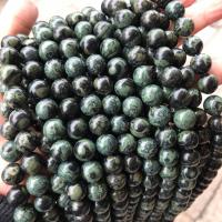 Kambaba Jaspis Perle, rund, poliert, verschiedene Größen vorhanden, Bohrung:ca. 1mm, verkauft von Strang