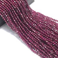 Natürlicher Granat Perlen, verschiedene Größen vorhanden & facettierte, violett, Bohrung:ca. 1mm, verkauft von Strang