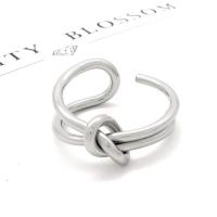 Stainless Steel Cuff Finger Ring, Unisex, original color, US Ring Size:8, 5PCs/Lot, Sold By Lot