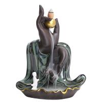Backflow Incense Burner, Porcelain, half handmade, for home and office & durable & different styles for choice, 168x125x169mm, Sold By PC