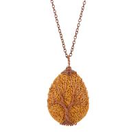 Messing Halskette, mit Lava, plattiert, Modeschmuck & für Frau, keine, 50x30mm, verkauft von Strang