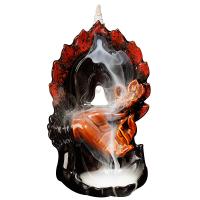Backflow Incense Burner, Porcelain, handmade, for home and office & durable, black, 125x100x220mm, Sold By PC