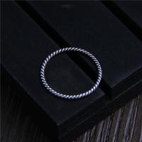 925 Sterling Silver Rep Finger Ring, uglađen, modni nakit & različite veličine za izbor & za žene, 1mm, Veličina:4.5-6.5, Prodano By PC