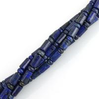 Lapis lazuli Gyöngyök, Lazurit, Oszlop, természetes, kék, 10.5x6.5x6.5mm,4x6x6mm, Lyuk:Kb 1mm, Kb 28PC-k/Strand, Naponta eladott Kb 16 inch Strand