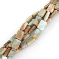 Aqua Terra Jasper Beads, Rectangle, natural & different size for choice, 29PCs/Strand, Sold Per Approx 15.5 Inch Strand