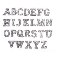 Rhinestone Iron-on Patches, Alphabet Letter, DIY, more colors for choice, 26PCs/Set, Sold By Set