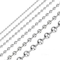 Stainless Steel Ball Chain 304 Stainless Steel plated original color Sold By Lot