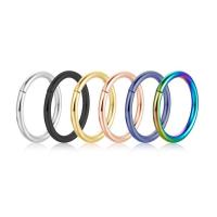 Stainless Steel Huggie Hoop Earring, plated, Unisex, more colors for choice, 1.2x6mm, 10PCs/Lot, Sold By Lot