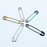 Stainless Steel Stud Earrings Safety Pin plated Korean style & Unisex Sold By Lot
