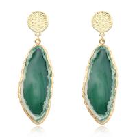 Resin Drop Earring with Zinc Alloy fashion jewelry & for woman Sold By Pair