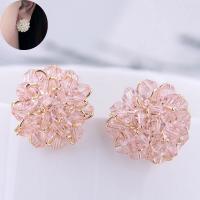 Zinc Alloy Stud Earring with Crystal plated for woman nickel lead & cadmium free 20mm Sold By Pair