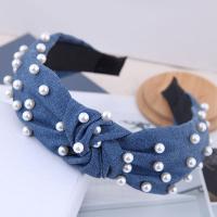Hair Bands Cloth with Plastic Pearl plated fashion jewelry & for woman Sold By PC