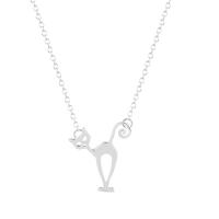 Titanium stål halskæde, med 4cm extender kæde, Cat, forgyldt, oval kæde, flere farver til valg, 420mm, Solgt Per Ca. 16.5 inch Strand