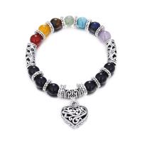 Gemstone Bracelets with Zinc Alloy adjustable & for woman 8mm Length Approx 7 Inch Sold By Lot