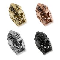 Cubic Zirconia Micro Pave Brass Beads, Helmet, plated, micro pave cubic zirconia, more colors for choice, nickel, lead & cadmium free, 11.7x19.3mm, Hole:Approx 1mm, 5PCs/Lot, Sold By Lot