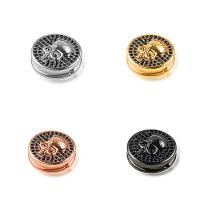 Cubic Zirconia Micro Pave Brass Beads, plated, micro pave cubic zirconia, more colors for choice, nickel, lead & cadmium free, 13.5x13.5mm, Hole:Approx 1mm, 5PCs/Lot, Sold By Lot