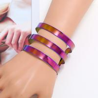 Zinc Alloy Cuff Bangle plated fashion jewelry & Unisex multi-colored nickel lead & cadmium free 62*50mm Sold By Lot