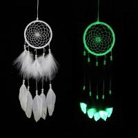 Fashion Dream Catcher Iron with Cotton Thread & Feather handmade for home and office white Sold By PC