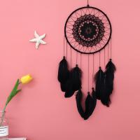 Fashion Dream Catcher, Iron, with Cotton Thread & Feather, handmade, for home and office, more colors for choice, 20cm, Sold By PC