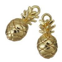 Brass Jewelry Pendants, Pineapple, gold color plated, fashion jewelry, 5.50x12x5.50mm, Hole:Approx 1.5mm, 100PCs/Lot, Sold By Lot