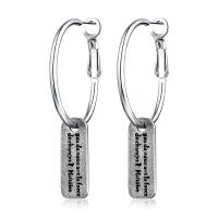 Titanium Steel Hoop Earring fashion jewelry & for woman 49mmx8mm Sold By Pair