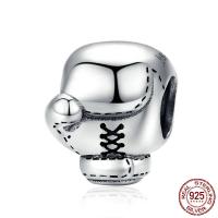 925 Sterling Silver Beads Boxing Glove oxidation DIY Sold By PC