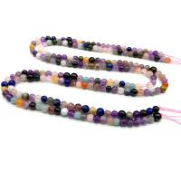Mixed Gemstone Beads, Round, polished, different size for choice, multi-colored, Hole:Approx 1mm, Sold By Strand