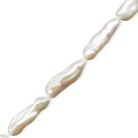 Perles nacres baroques de culture d'eau douce , perle d'eau douce cultivée, poli, blanc, 16-22mm, Trou:Environ 1mm, Environ 20PC/brin, Vendu par brin