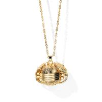 Zinc Alloy Medaljon halskæde, forgyldt, mode smykker & Unisex, flere farver til valg, nikkel, bly & cadmium fri, 21x30mm, Solgt Per Ca. 15.74 inch Strand