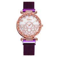 Women Wrist Watch Stainless Steel with Glass & Zinc Alloy plated fashion jewelry & for woman & with rhinestone Length Approx 9.44 Inch Sold By PC