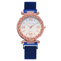 Women Wrist Watch Stainless Steel with Glass & Zinc Alloy plated fashion jewelry & for woman & with rhinestone Length Approx 9.44 Inch Sold By PC