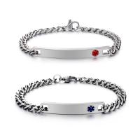 Stainless Steel Jewelry Bracelet plated fashion jewelry & Unisex & enamel nickel lead & cadmium free 0c Sold By Strand