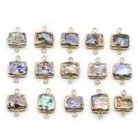 Freshwater Pearl Pendants, gilding, random style & DIY & double-hole, 10mm, Sold By PC