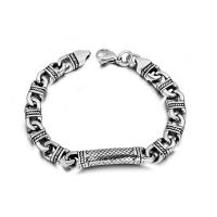 Titanium stål armbånd, poleret, mode smykker & punk stil & for mennesket, 8.6mm, Længde Ca. 8.7 inch, Solgt af PC