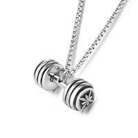 Titanium Steel Pendants Barbell polished fashion jewelry & punk style 32.7mmx14.5mm Sold By PC