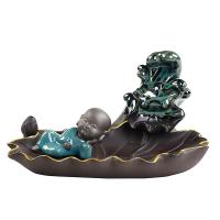 Backflow Incense Burner, Porcelain, half handmade, for home and office & durable & different styles for choice, 215x110x123mm, Sold By PC