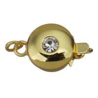 Brass Box Lås, Messing, guldfarve belagt, nikkel, bly & cadmium fri, 15x9x5.50mm, Hole:Ca. 2mm, 50pc'er/Lot, Solgt af Lot