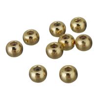 metal Perla de posicionamiento, chapado en color dorado, libre de níquel, plomo & cadmio, 4x3x4mm, agujero:aproximado 0.5mm, 100PCs/Grupo, Vendido por Grupo