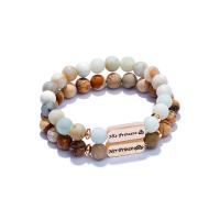 Natural Stone Bracelet, Unisex & different styles for choice, 20mm,9mm, Length:Approx 8.04 Inch, Sold By Lot