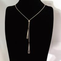 Titanium Steel Necklace Triangle fashion jewelry & for woman 55+5cm Sold By PC