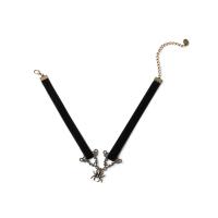 Halloween ogrlica, velur, s 70mm Produžetak lanac, ručno izrađen, Halloween Nakit Gift & za žene, crn, 28x1cmuff0c2.6cm, Prodano By Strand